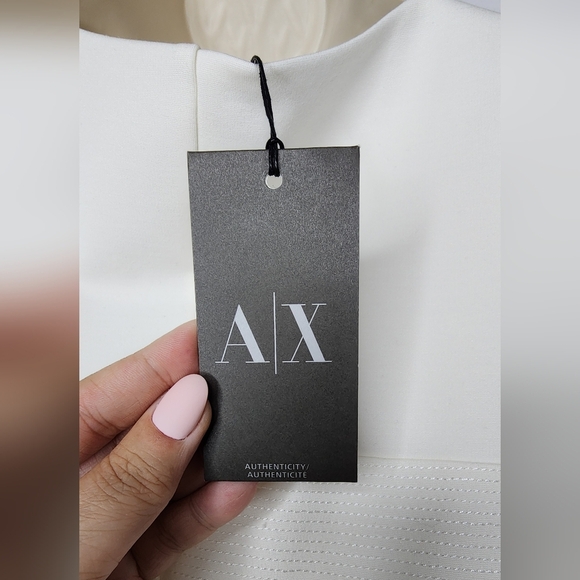 NEW‼️Armani Exchange Cream Sheath Mini Dress Halter Neckline P0 - Picture 5 of 10